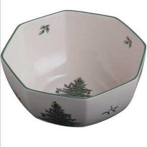 Spode Christmas Tree 7" Octagonal Bowl NIB